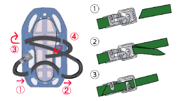 スノーウォークベルトタイプ装着方法
